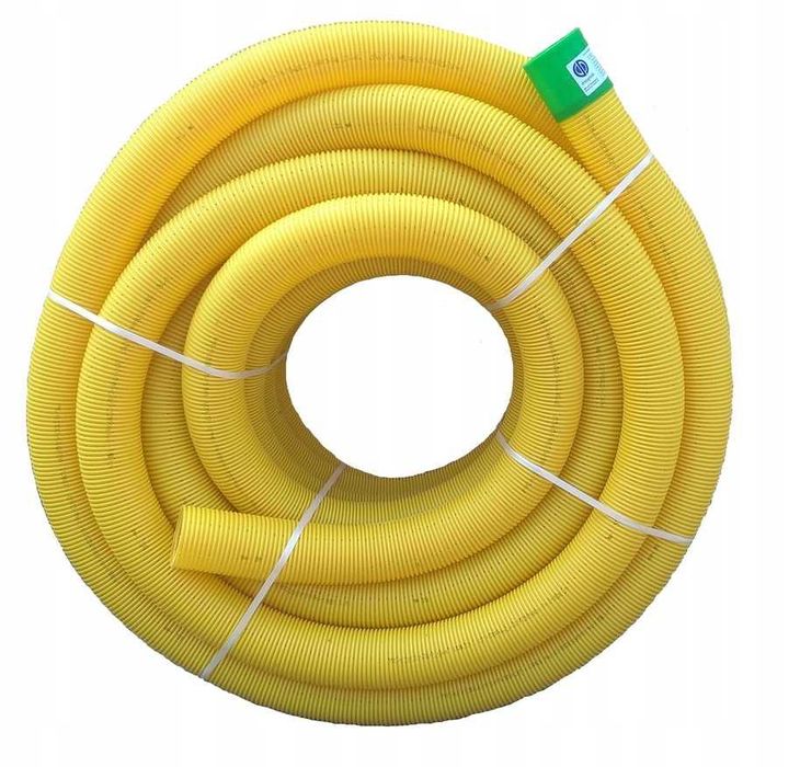 Rura drenarska PVC fi 125 bez otworów - zwój 50m