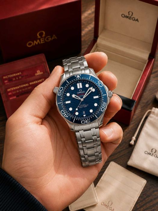 Мужские часы Omega Seamaster Diver 300m Blue