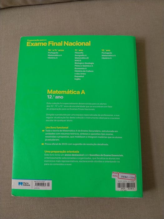 Livro Preparação Exame Matemática 12 ano