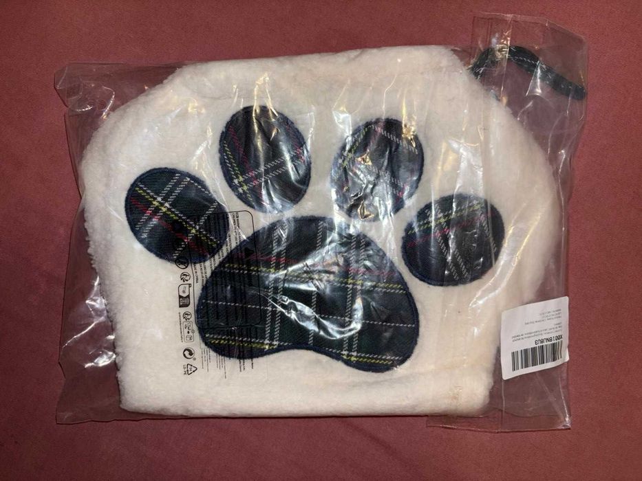 Meia de Natal – Design Personalizado com Pegada de Cão – 18 Polegadas