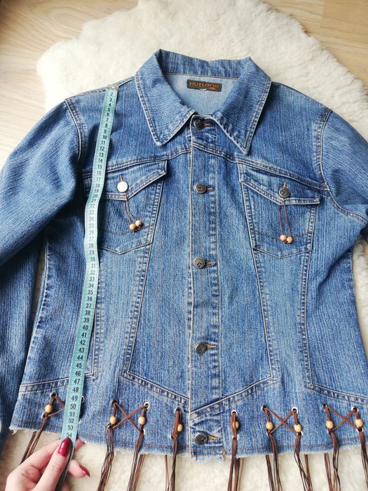 Modna katana / kurteczka jeansowa retro boho hippie Huilong Donnalo M