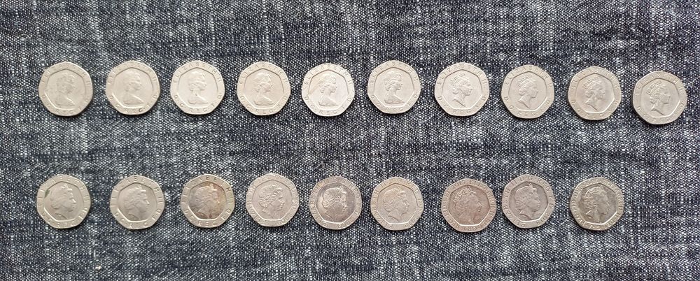 20 pence 1982-2016