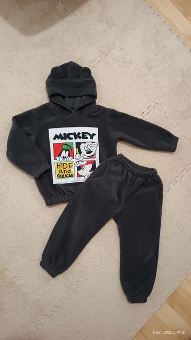 Теплий флісовий костюм George 98, мохровий чоловічок Next 98, 2-3 роки