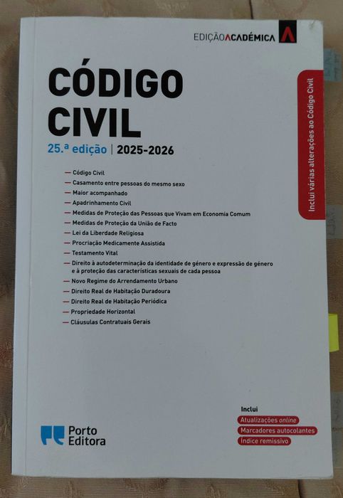 Códigos de Direito (Civil, Comercial, Trabalho, CRP e Propriedade)