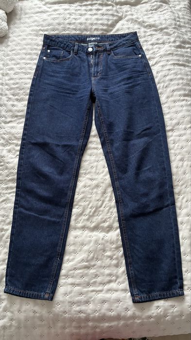 Page One dzinsy granatowe proste damskie M/38