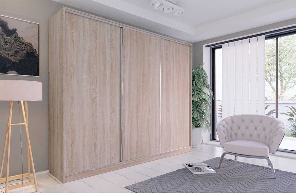 150x205x56 Szafa przesuwna Silver Sonoma