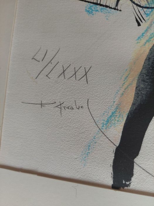 Serigrafia Jean Miotte poeme by Fernando Arrabal