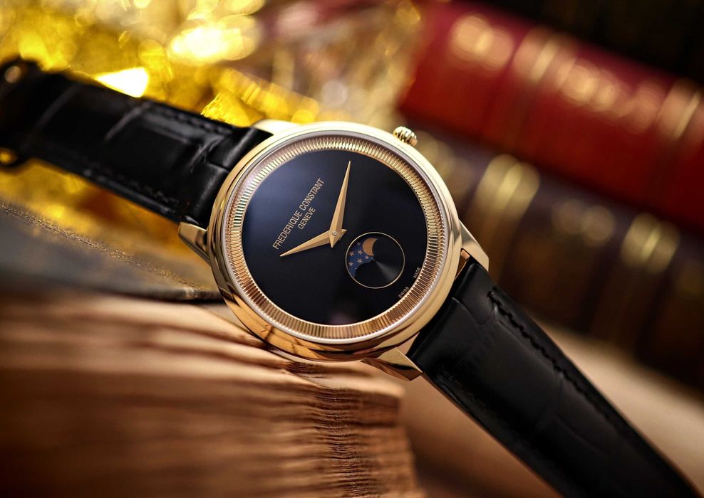 Frederique Constant Classics Moneta Moonphase FC-206B3S5 Zegarek Unisex 37 mm