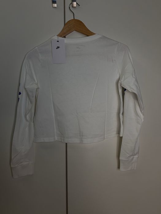 Biały Crop Top longsleeve Nike | L