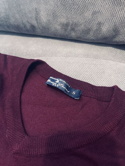 Piekny bordowy sweter damski rozm s premium wiskoza