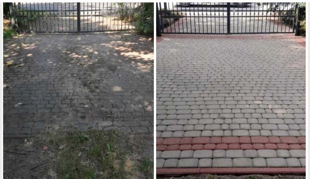 Mycie kostki brukowej