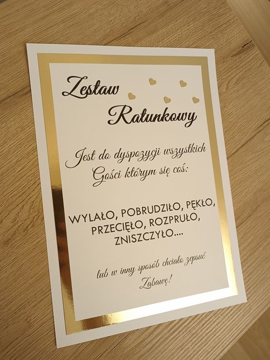 Zestaw koszyk ratunkowy A4 złoto srebro inne