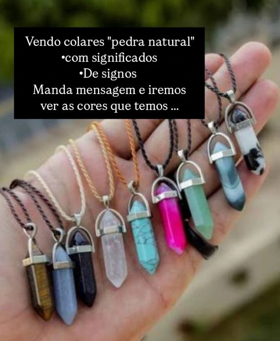 Colares de pedra natural