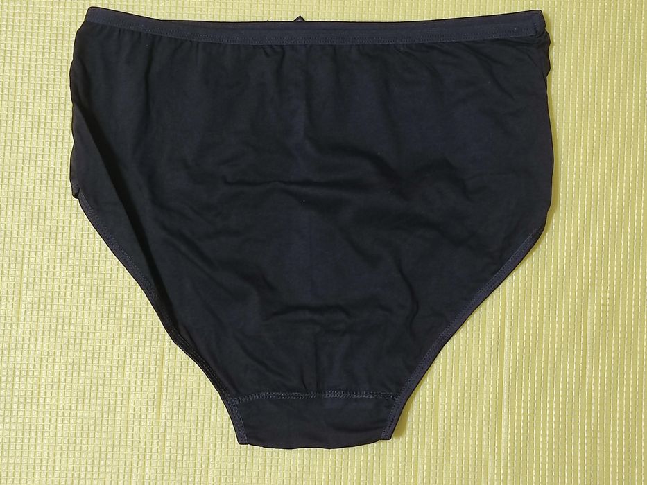 Женские трусики слипы с высокой посадкой, черные . Трусы женские