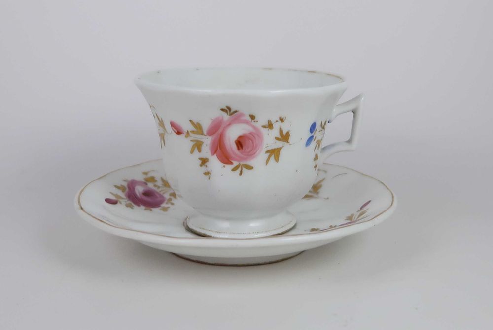 Chávena Vista Alegre Séc. XIX Pintura Manual