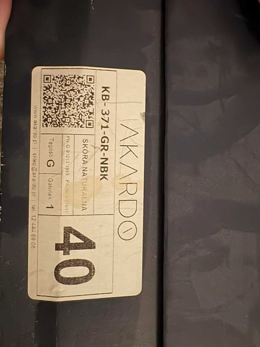 Akardo zamszowe rozmiar 40