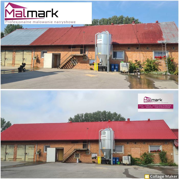 Malowanie mycie dachu dachów natryskowe malmark.pl/galeria