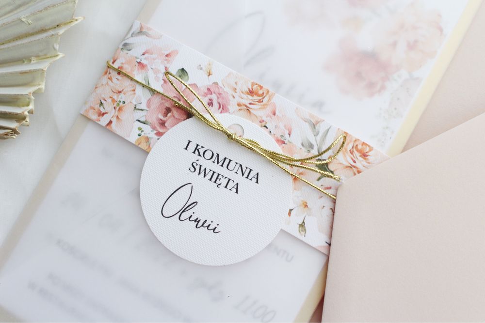 Zaproszenia na chrzest chrzciny komunię komunijne