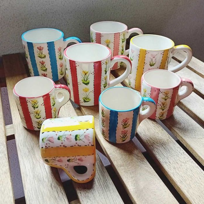 Canecas Cerâmica pintadas à mão (novas)
