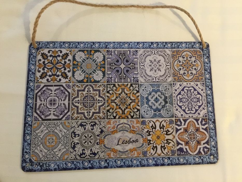 Placas metálicas Lisboa - 15x30cm - Novas - oferta correio normal