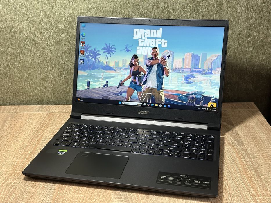 Гарантія! RTX 3050Ti (144Hz) Acer Aspire 7, Ryzen 5 5500U, 8/512gb