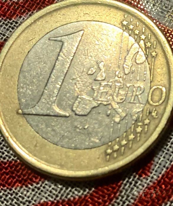 Moeda linda de 1 euro de 2001 , MBC, com a face do rei D. Carlos I