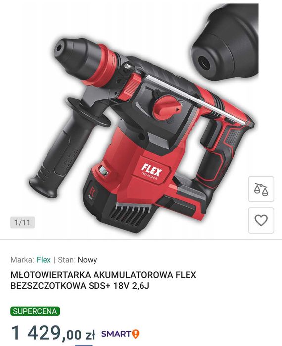 FLEX Kombi-młotowiertarka 18V CHE 2-26 18.0-EC 478482