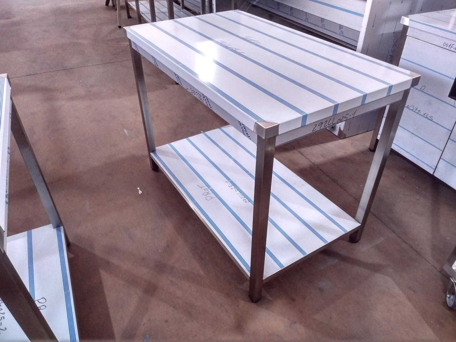 Escaparate/Mesa aço inox T1 - 1000x600x850mm - NOVO