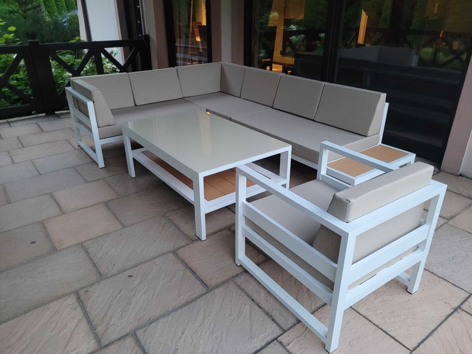 Narożnik na taras Meble modułowe ogrodowe  aluminium 100% produkt PL + wysyłka gratis