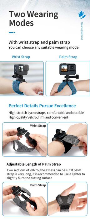 Opaska TELESIN na nadgarstek dla GoPro Insta360 Osmo Action