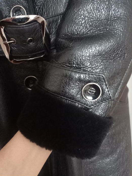 Дублёнка женская натуральная чёрная 44 р. Турция