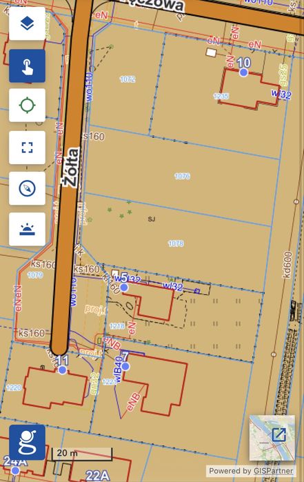 Działka budowlana chynów zielona góra 1330 m2