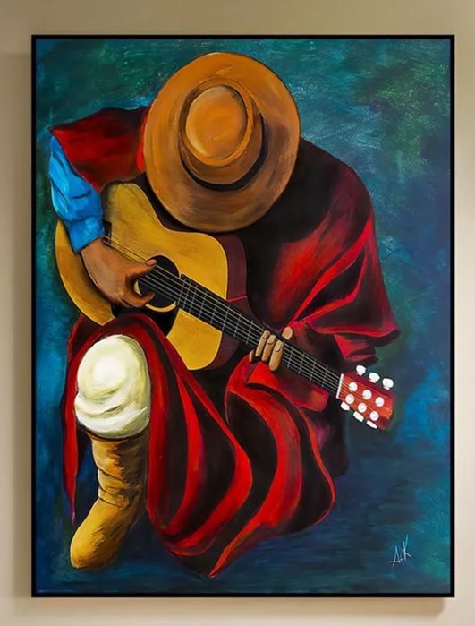 GRANDE PROMOÇÃO : O VAQUEIRO 80x100 PINT ARTÍSTICA em tela