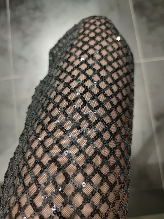 Seksowne spodnie H&M z siateczki z cekinami. Nowe, wyprzedane!