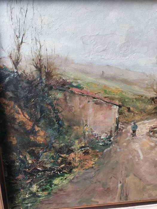 Pintura a óleo s/ tela de Helena Duarte, «Astúrias»