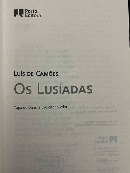 Livro Os Lusíadas - IMACULADO