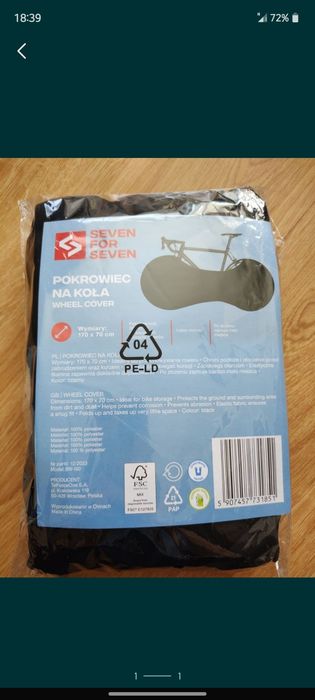 Pokrowiec na koła 170 x 70 nowy