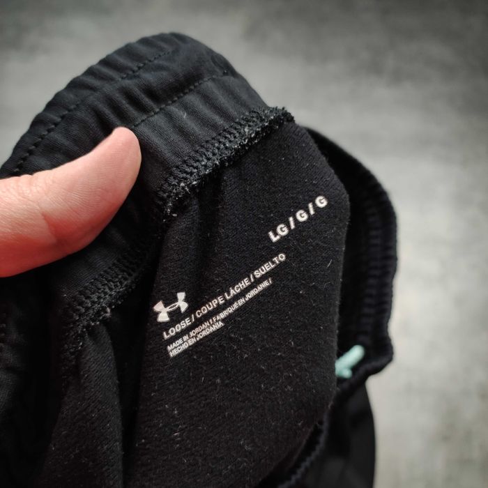 MĘSKIE Thermal Dresy Spodnie Joggery Czarne Logo Siłownia Under Armour