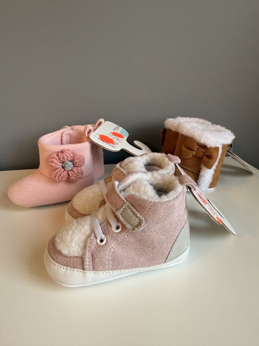Buty buciki niemowlęce dzieciece nowe  2-6m 6-12m plus prezenty