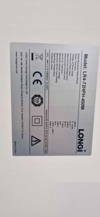 Panele fotowoltaiczne - 450W Longi - Fotowoltaika