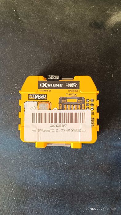 Conjunto de Bits DeWalt FlexTorq T20 (25 un.)