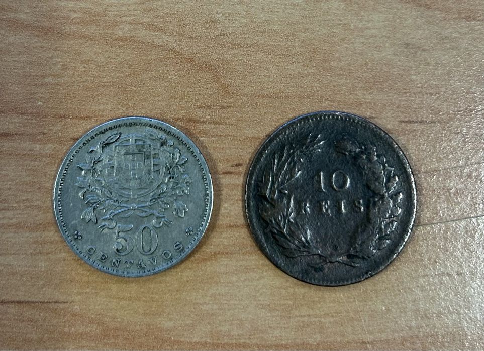 10Reis 1892 / 50Centavos 1952 20 as duas