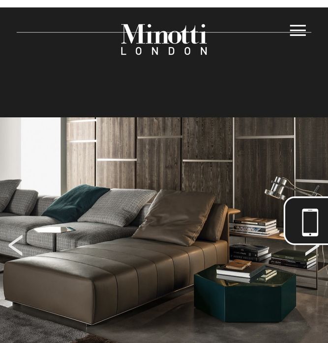 Banqueta em pele camel estilo Minotti