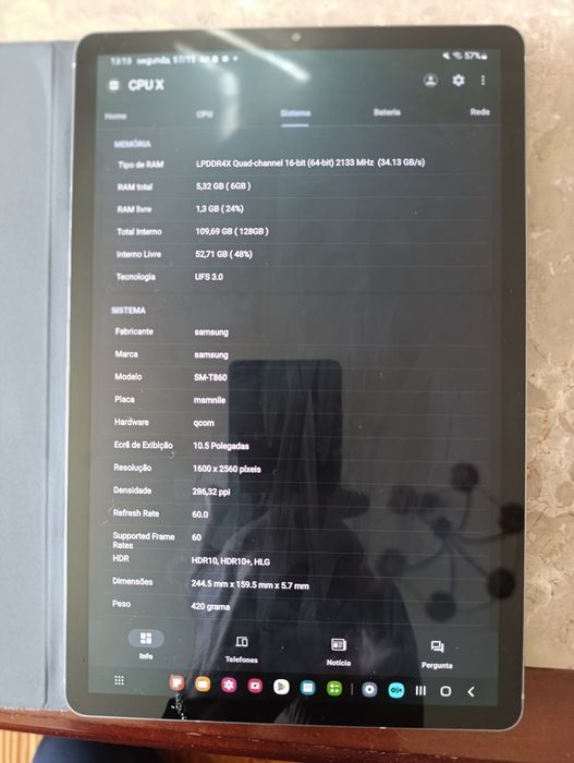 Galaxy tab s6 sm/ T 860.