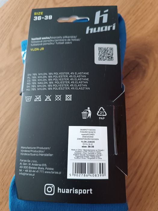 Huari skarpety piłkarskie rozmiar 36-39