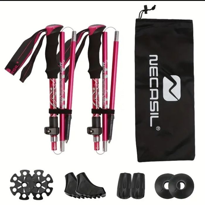 Легкі 5- ти секційні трекінгові палиці Necasil