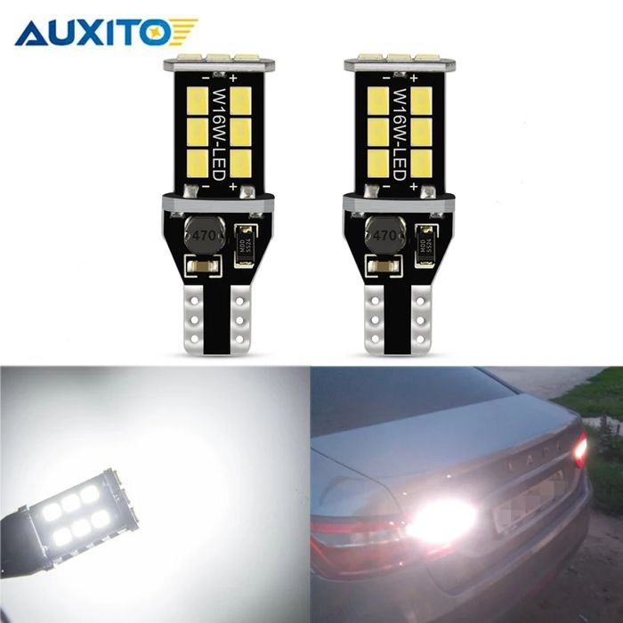 Автомобильные LED лампы заднего хода W16W/T15 W21W без ошибок Canbus