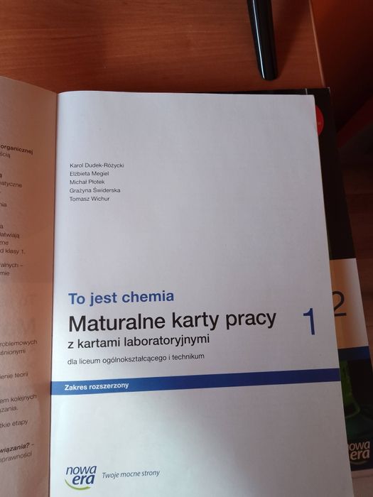 To jest chemia Maturalne karty pracy zakres rozszerzony