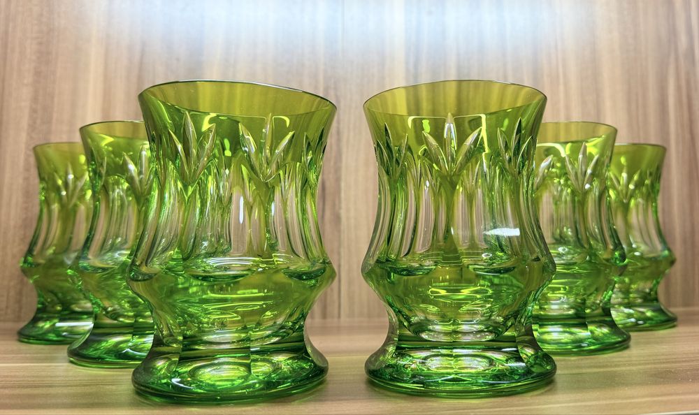 Винтажные хрустальные стаканы для воды WMF Cristal Cabinet GDR Германи