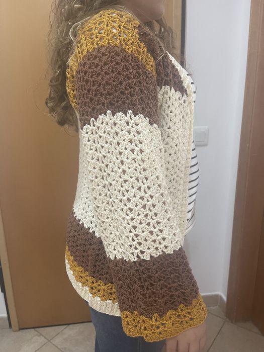 Casaco em croche meia estacão